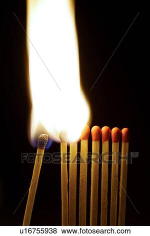 Matches on fire, close-up View Large Photo Image Stock Photo - Matches on fire, close-up. Fotosearch