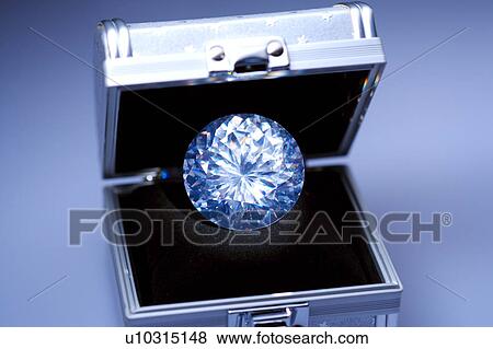 Diamond in jewelry box View Large Photo Image Stock Photo - Diamond in jewelry box . Fotosearch
