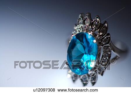Stock Photo - Diamond ring, close-up. Fotosearch