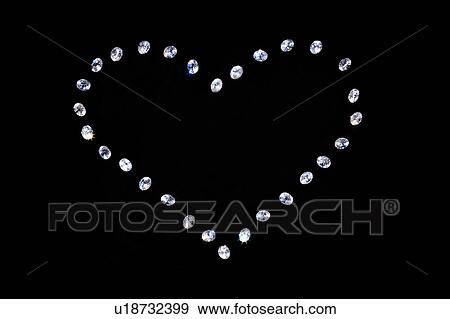 Diamonds in heart shape View Large Photo Image Stock Photo - Diamonds in heart shape. Fotosearch