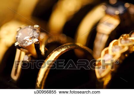 Golden rings with diamond View Large Photo Image Stock Photography - Golden rings with diamond. Fotosearch