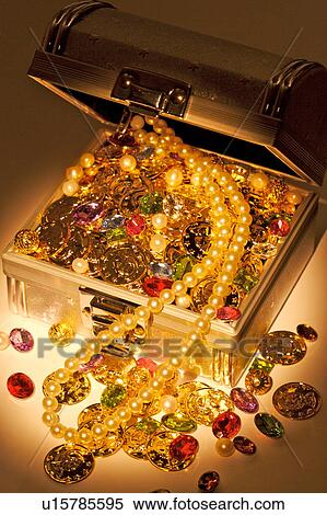 Jewelry in treasure chest View Large Photo Image Stock Photography - Jewelry in treasure chest . Fotosearch