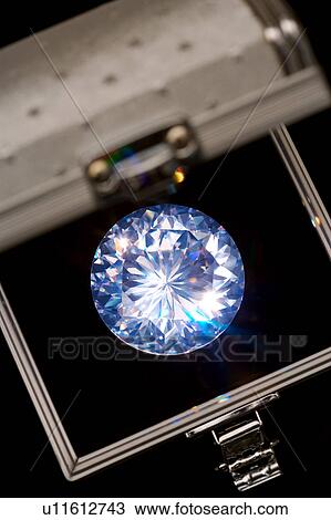 Stock Image - Large diamond in box. Fotosearch