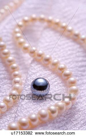 Pearl necklace and a single pearl, close-up View Large Photo Image Stock Image - Pearl necklace and a single pearl, close-up. Fotosearch