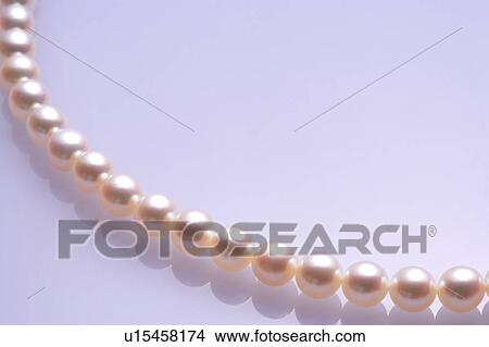 Pearl necklace, close-up View Large Photo Image Picture - Pearl necklace, close-up. Fotosearch