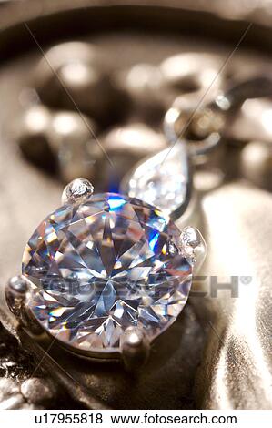 Stock Photo - Pendant with diamond . Fotosearch