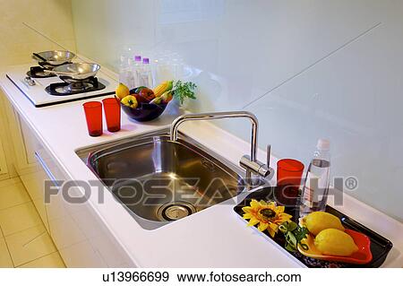 Stock Photo - Kitchen table with decoration. Fotosearch