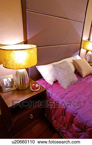 Stock Image - Bedroom details and decorations. Fotosearch