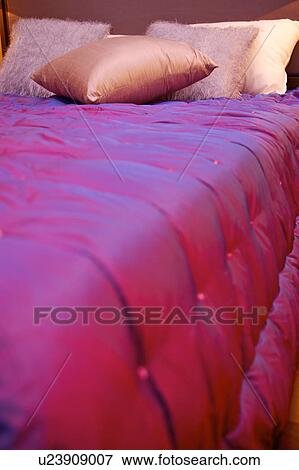 Stock Photo - Close-up of a bed. Fotosearch