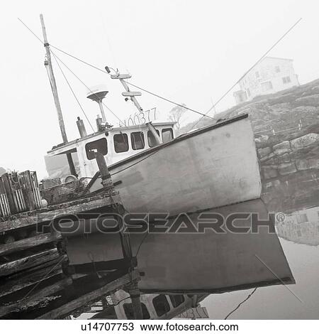 Stock Image - Fishing Boat, Peggy's Cove, Nova Scotia.. Fotosearch