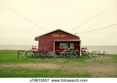 Stock Photo - Seaside restaurant, Prince Edward Island, Canada. Fotosearch