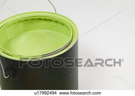 Picture - Open paint can, Canada, British Columbia. Fotosearch