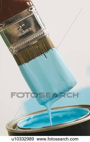 Paint Brush Dipped into Paint Drips off excess View Large Photo Image Stock Photo - Paint Brush Dipped into Paint Drips off excess. Fotosearch