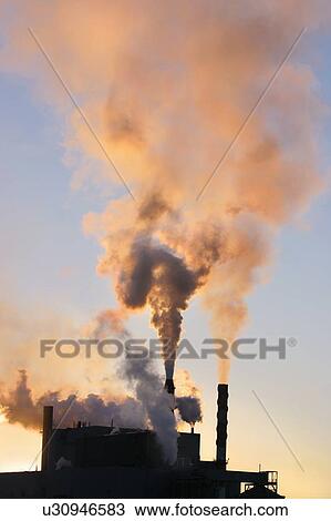 Stock Image - A factory in Northern Ontario. Fotosearch