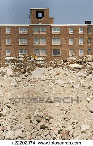 Building demolition; Canada, Ontario, Toronto View Large Photo Image Picture - Building demolition; Canada, Ontario, Toronto. Fotosearch