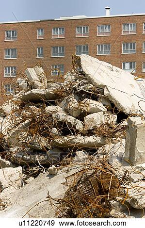 Stock Photo - Building demolition; Canada, Ontario, Toronto. Fotosearch