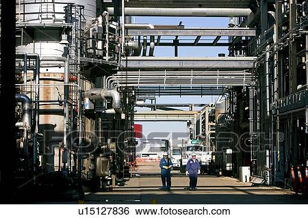 Stock Photograph - Oil Refinery; Canada, Alberta. Fotosearch