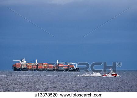 Victoria, BC's pilot boat out returns from a freighter View Large Photo Image Stock Image - Victoria, BC's pilot boat out returns from a freighter. Fotosearch