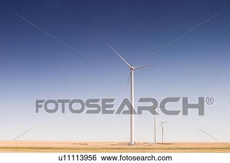 Stock Photograph - Windmills, Manitoba, Canada. Fotosearch