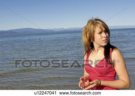 Stock Image - Portrait of teen girl, British Columbia, Canada. Fotosearch
