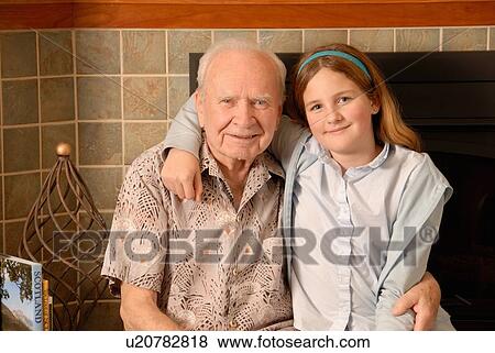 Stock Photo - Grandfather, Grandaughter, Regina, Saskatchewan. Fotosearch