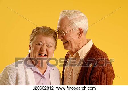 Stock Image - Senior couple posing, Regina, Sasktachewan. Fotosearch