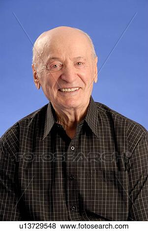 Stock Photo - Senior Male Head Shot; Canada, Saskatchewan, Regina. Fotosearch