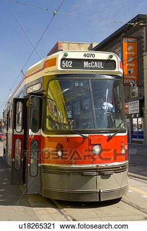 Eectric Streetcar, Toronto Transit System, no carbon emissions; Canada, Ontario, Toronto View Large Photo Image Stock Image - Eectric Streetcar, Toronto Transit System, no carbon emissions; Canada, Ontario, Toronto. Fotosearch