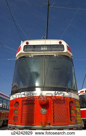 Electric Streetcar, Toronto Transit System, no carbon emissions; Canada, Ontario, Toronto View Large Photo Image Stock Photo - Electric Streetcar, Toronto Transit System, no carbon emissions; Canada, Ontario, Toronto. Fotosearch