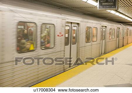 Electric Subway cars in station, Toronto Transit; Canada, Ontario, Toronto View Large Photo Image Picture - Electric Subway cars in station, Toronto Transit; Canada, Ontario, Toronto. Fotosearch