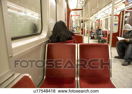 Interior of subway car View Large Photo Image Stock Photo - Interior of subway car. Fotosearch