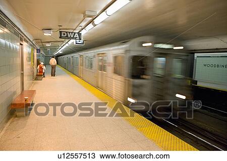 Subway train leaving station, Toronto View Large Photo Image Stock Image - Subway train leaving station, Toronto. Fotosearch