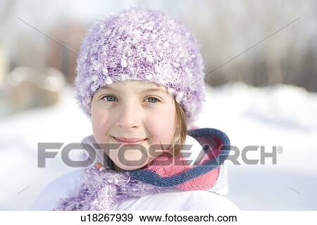 Portrait of 9 year-old girl outdoor in winter, Winnipeg, Canada View Large Photo Image Stock Photo - Portrait of 9 year-old girl outdoor in winter, Winnipeg, Canada. Fotosearch