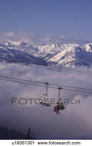 Chairlift, Whistler, BC, Canada View Large Photo Image Stock Image - Chairlift, Whistler, BC, Canada. Fotosearch