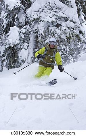 Fresh powder skiing on Whistler Mountain, Whistler, BC, Canada View Large Photo Image Stock Image - Fresh powder skiing on Whistler Mountain, Whistler, BC, Canada. Fotosearch