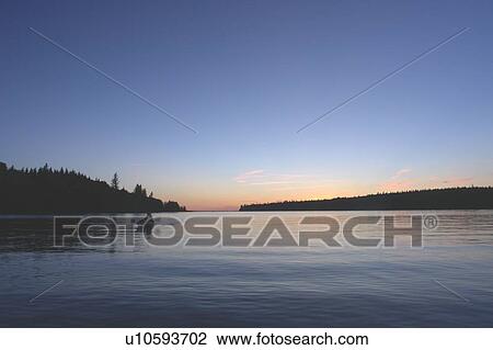Sunset at Clear Lake; Canada, Manitoba, Riding Mountain National Park View Large Photo Image Stock Image - Sunset at Clear Lake; Canada, Manitoba, Riding Mountain National Park. Fotosearch
