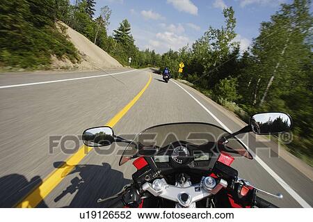 View on Motorcycle in action, Lanaudiere region, Quebec, Canada. View Large Photo Image Stock Image - View on Motorcycle in action, Lanaudiere region, Quebec, Canada.. Fotosearch