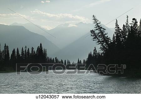 Bow River and the Massive Range. Banff National Park, Alberta, Canada View Large Photo Image Stock Photo - Bow River and the Massive Range. Banff National Park, Alberta, Canada. Fotosearch