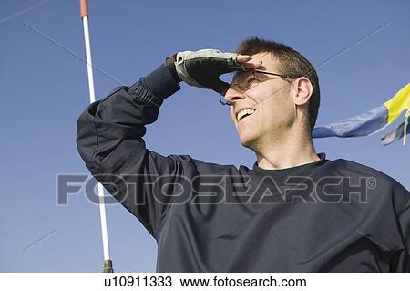Stock Image - Sail racing, West Vancouver Yacht Club, West Vancouver, BC Canada. Fotosearch