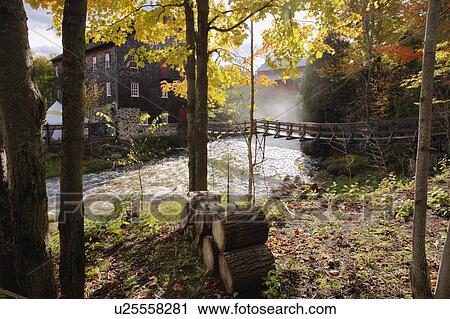 View of Ulverton Wool Mill, Eastern Townships, Quebec, Canada. View Large Photo Image Stock Image - View of Ulverton Wool Mill, Eastern Townships, Quebec, Canada.. Fotosearch
