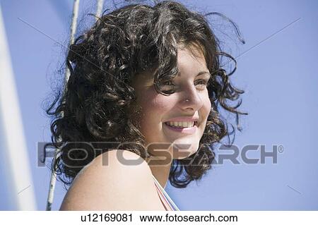 Stock Image - 14 Year Old Girl. Victoria, BC.. Fotosearch