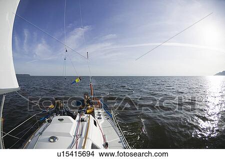 Picture - Sail racing, West Vancouver Yacht Club, West Vancouver, BC Canada. Fotosearch