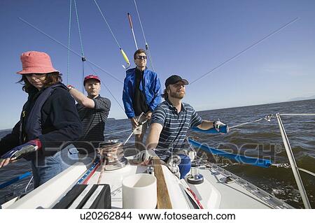 Picture - Sail racing, West Vancouver Yacht Club, West Vancouver, BC Canada. Fotosearch