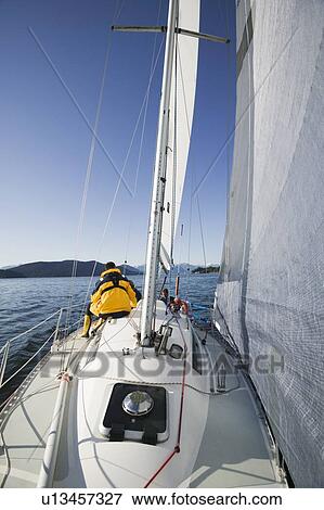 Stock Photo - Sail racing, West Vancouver Yacht Club. Fotosearch