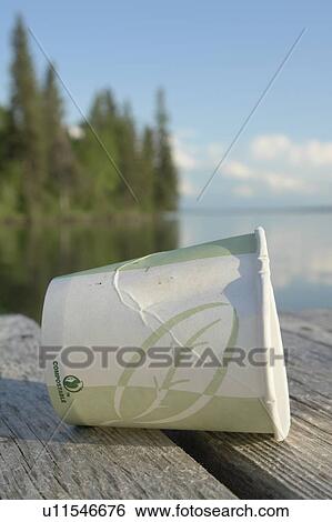 Corn-based compostable cup on dock, Clear Lake, Riding Mountain National Park, Canada View Large Photo Image Stock Photograph - Corn-based compostable cup on dock, Clear Lake, Riding Mountain National Park, Canada. Fotosearch