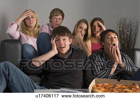 Teenagers Having Fun And Eating Pizza View Large Photo Image Stock Photo - Teenagers Having Fun And Eating Pizza. Fotosearch