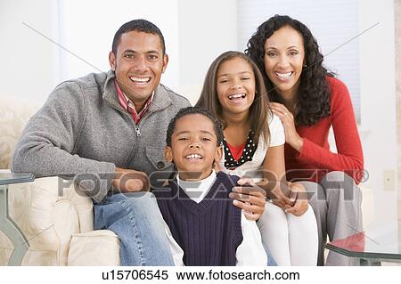 Stock Photography - Family Portrait At Christmas. Fotosearch
