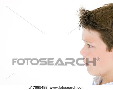 Stock Photo - Head shot of young boy. Fotosearch