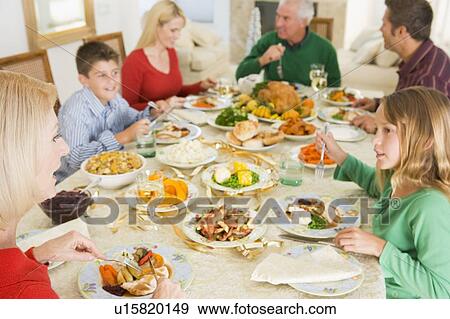 Family All Together At Christmas Dinner View Large Photo Image Stock Photo - Family All Together At Christmas Dinner. Fotosearch