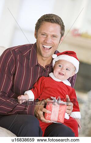 Father With Son In Santa Outfit View Large Photo Image Stock Photo - Father With Son In Santa Outfit. Fotosearch
